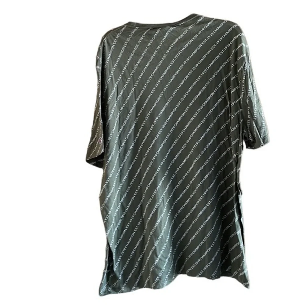 Champion Men’s All Over Graphic Tee Shirt Cotton 2XL Olive Green Streetwear - Picture 2 of 5